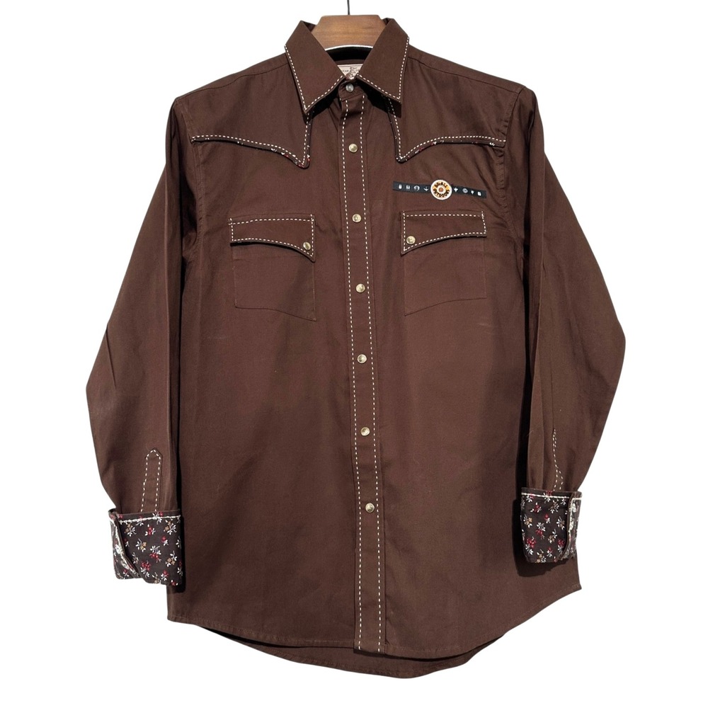 WRANGLER Vintage American Cowboys Western Snap Up Shirt No Size Tag‎